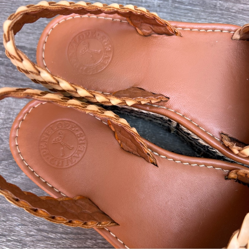 Woven Penelope Chilvers Leather Plaited Espadrilles Garnet Hill Platform Sandals - Picture 4 of 7